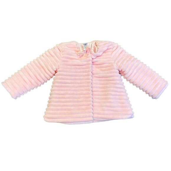 Little Me Pink Faux Fur Jacket Size 3T - Picture 1 of 12